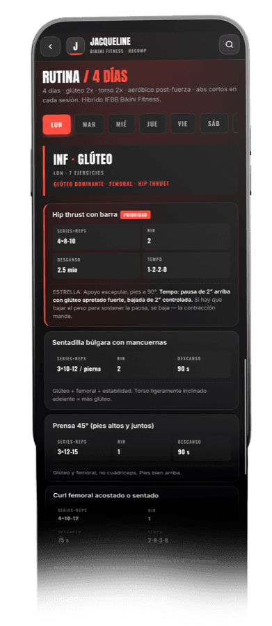 App Cuatrouno — rutina del día